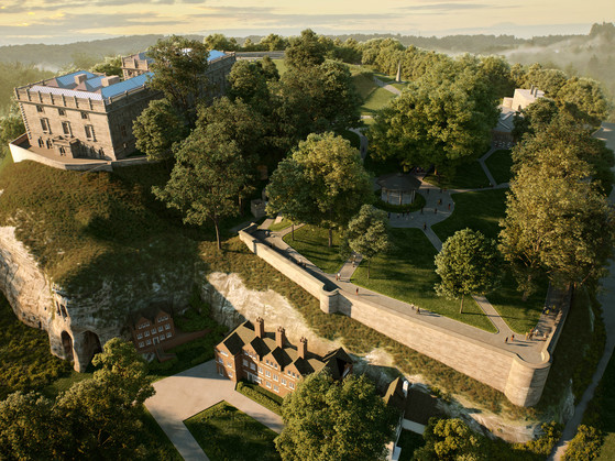 Nottingham Castle Aerial image