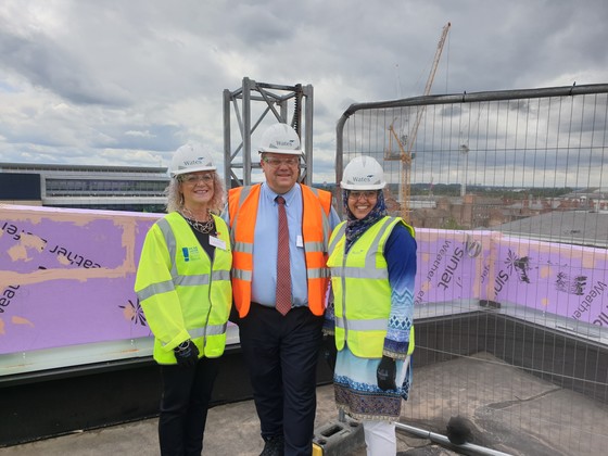 College city hub topping out