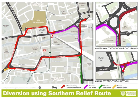 Canal street diversion route