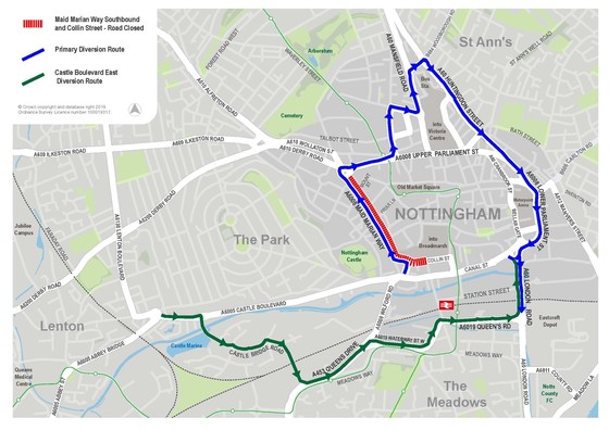 Collin Street closure diversion