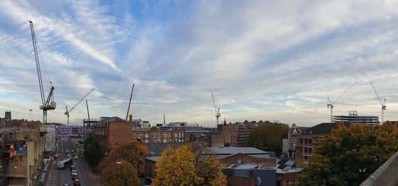 Cranes in the air above the Broadmarsh area