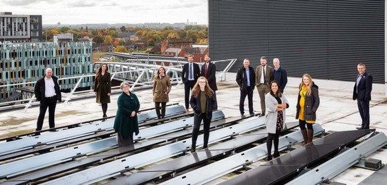 NCC staff on the roof of Loxley House for the Guardian Public Service Awards 2019