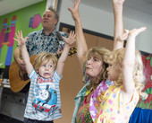 Children enjoying a fun theatre show