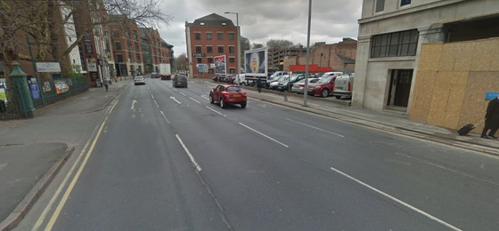 The section of Canal Street between Carrington Street and Greyfriar Gate with lane restrictions