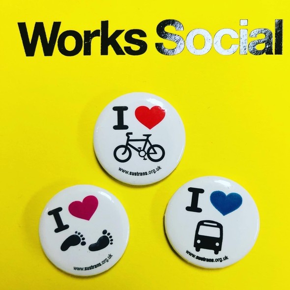 Works Social sustainable transport badges