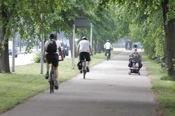 two cyclists