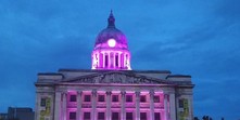 Council House lit purple