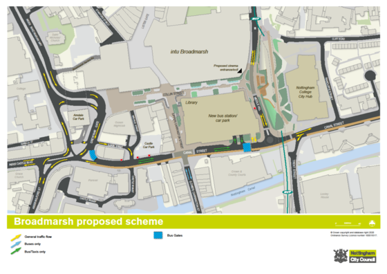 Future Broadmarsh road layout