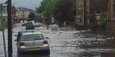 Flooded road