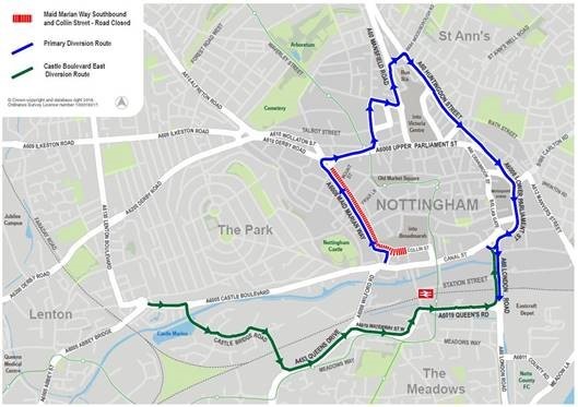 Collin Street closure diversion