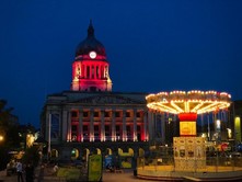 Council House lit in red for red alert campaign