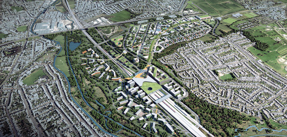 Artist's impression of East Midlands Hub at Toton