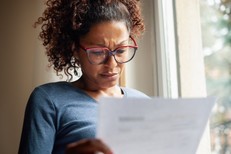 Woman reading letter