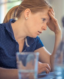 Stressed woman