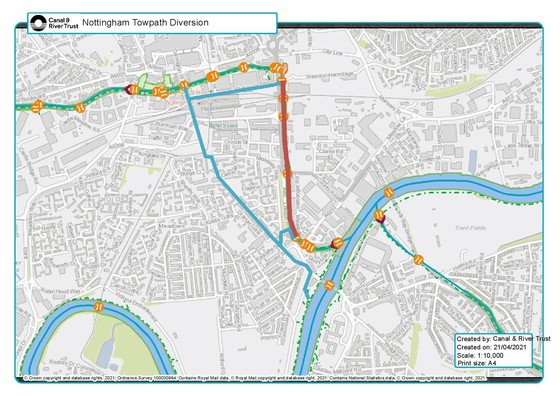 Cycle diversion map