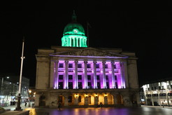 Council House lit purple