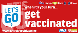 Let's go get vaccinated campaign graphic