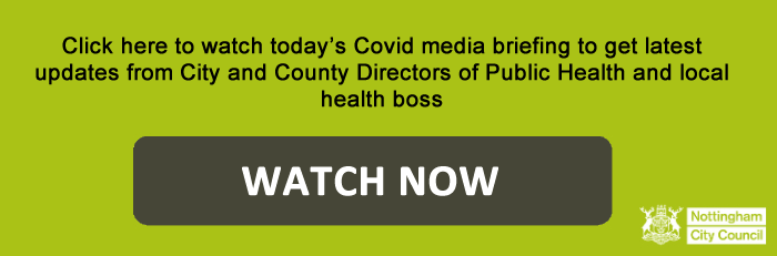 Covid-19 media briefing video button