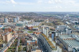 Nottingham skyline looking towards island site