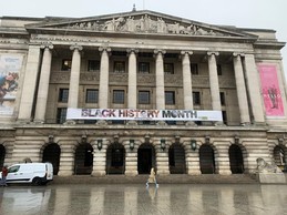 Black History Month banner on Council House