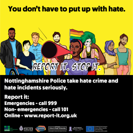 Reporting hate crime graphic