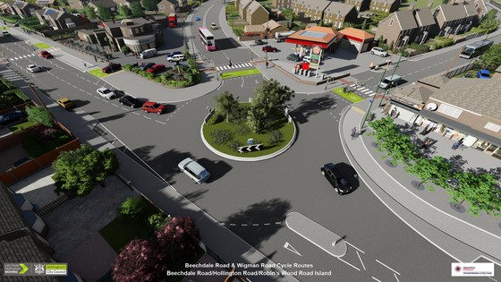 Computer generated image of Beechdale and Wigman Road proposals