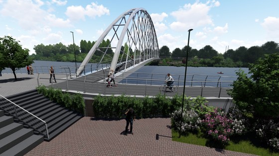 New pedestrian and cycle bridge