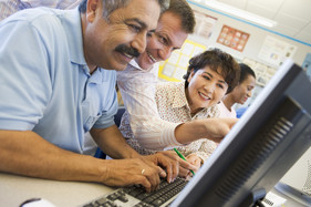 male using a computer