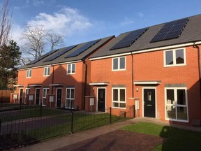 Houses with solar panels