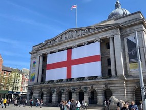 St George flag on Council House 22 April 2022