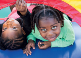 Two children playing