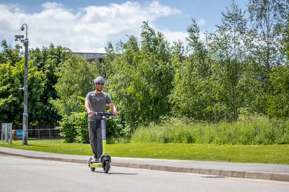 Person on an e-scooter