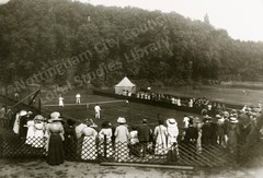 A mixed doubles match at The Park, Nottingham in 1911. 