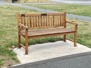 Replacement 'Afterlife' bench in the Arboretum