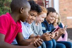 Children sat together