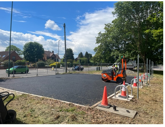 Trowell Road EV charging construction 