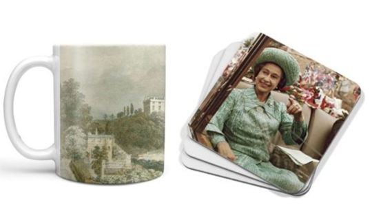 coaster and cup with local images on.