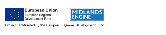 ERDF and Midlands Engine logos