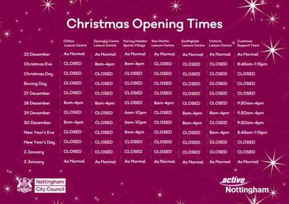 Christmas Opening Hours