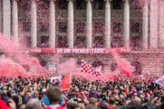 Nottingham Forest celebrations in Old Market Square