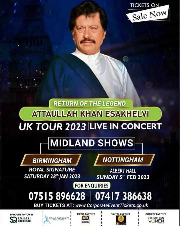 attaullah khan uk tour 2023 london