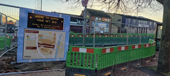 Bulwell bus station construction