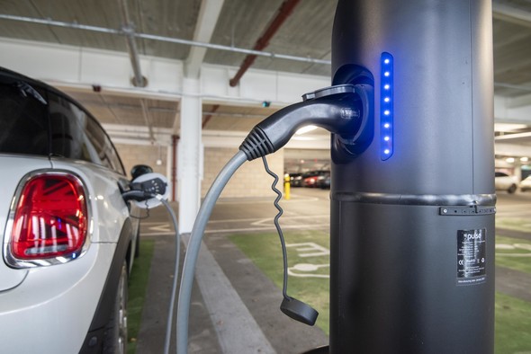 EV being charged in Broadmarsh car park