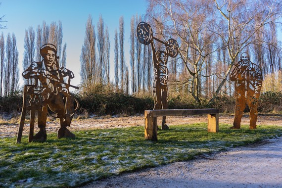 Benches celebrating local legends