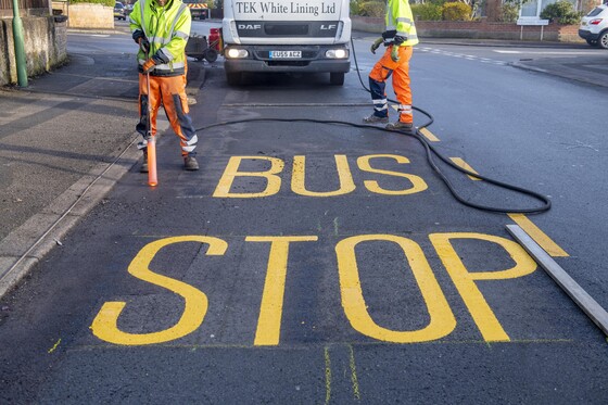 Bus stop letters