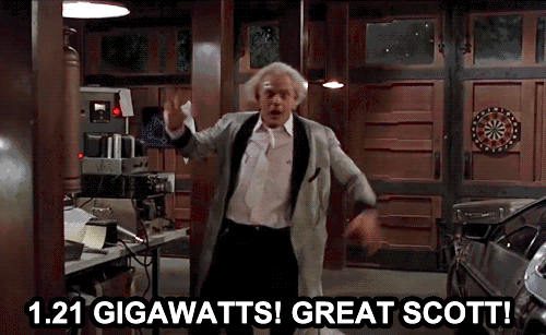 Doc Brown shouting 1.21gw