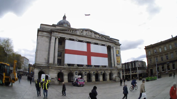 St George's flag on Council House April 2024