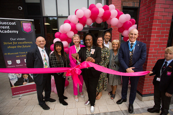 New secondary school ribbon cutting