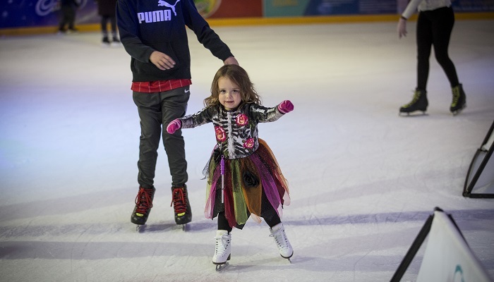 Halloween ice skating