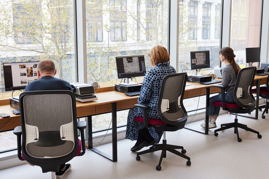 Work Club - Three people at computers